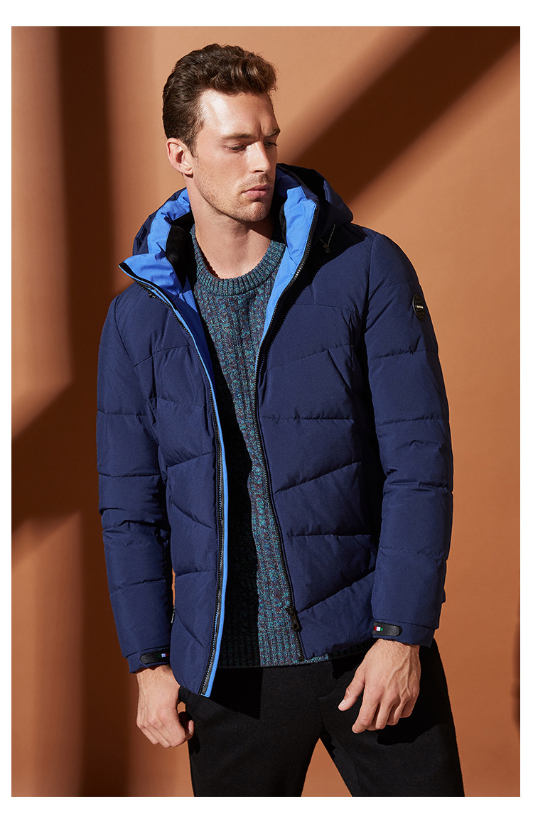 纳维凯尔navigare 意大利小帆船 19冬季新款男士休闲舒适连帽加厚有