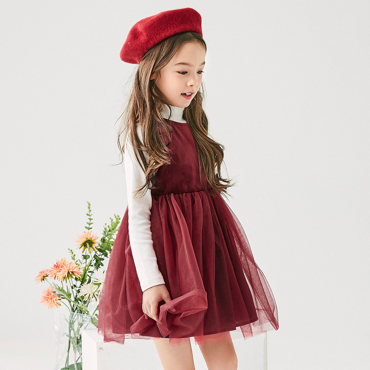 【唯品会】 韩都衣舍韩都衣舍童装2020春装新款女童新年公主连衣裙