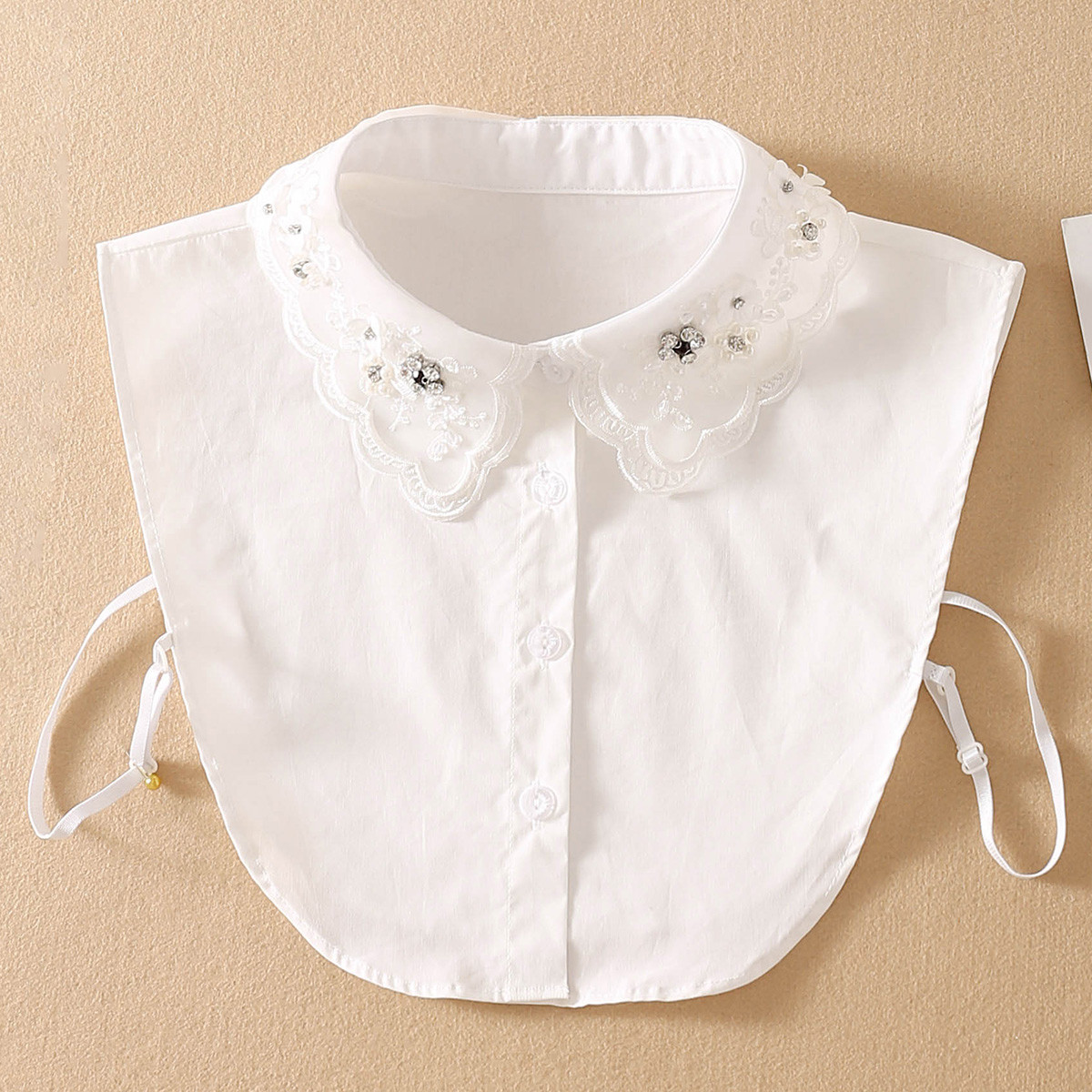 莫卡娜 【女式假领】毛衣必备装饰打底衬衣衬衫上衣假衣领刺绣带钻*