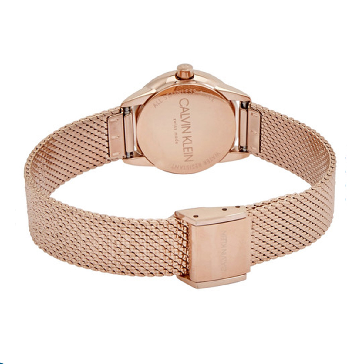 ck女表 minimal系列 无刻度表盘金色钢带石英手表