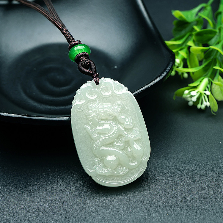 【2020新款】老庙和田玉吊坠十二生肖龙吊坠挂件