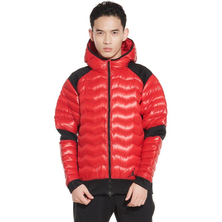 air jordan 男款鸭绒保暖防风连帽羽绒服 aj