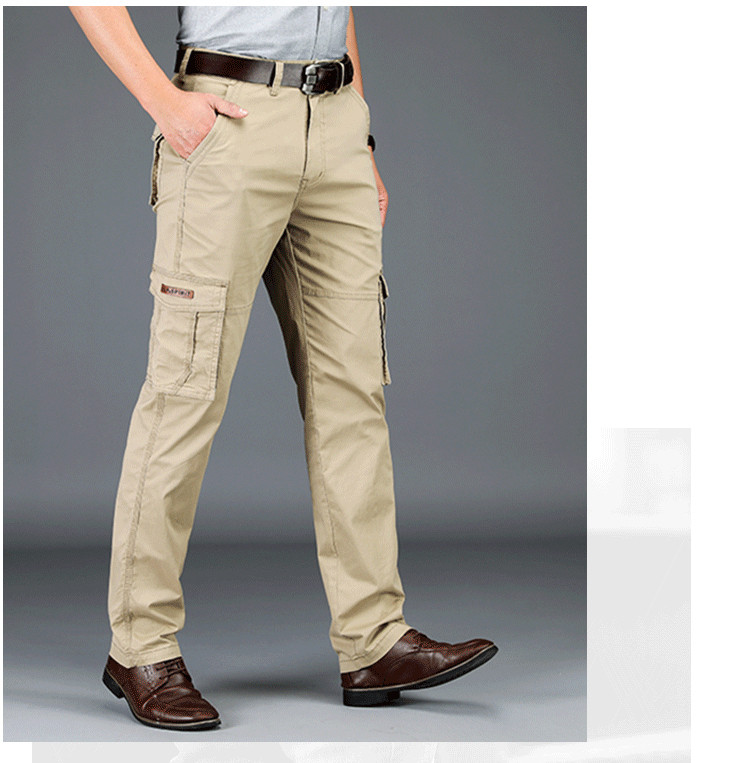 jeep/吉普 21年秋男裤多口袋工装裤微弹直筒男士休闲裤男