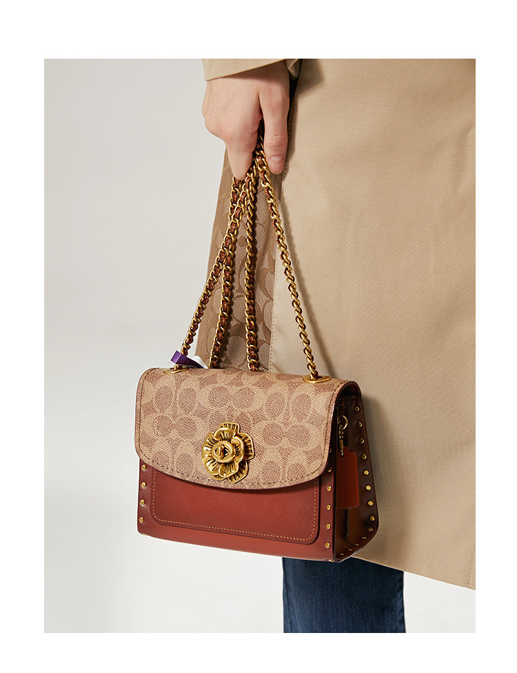 【新年好礼】蔻驰【全国联保】女士经典山茶花单肩斜跨包