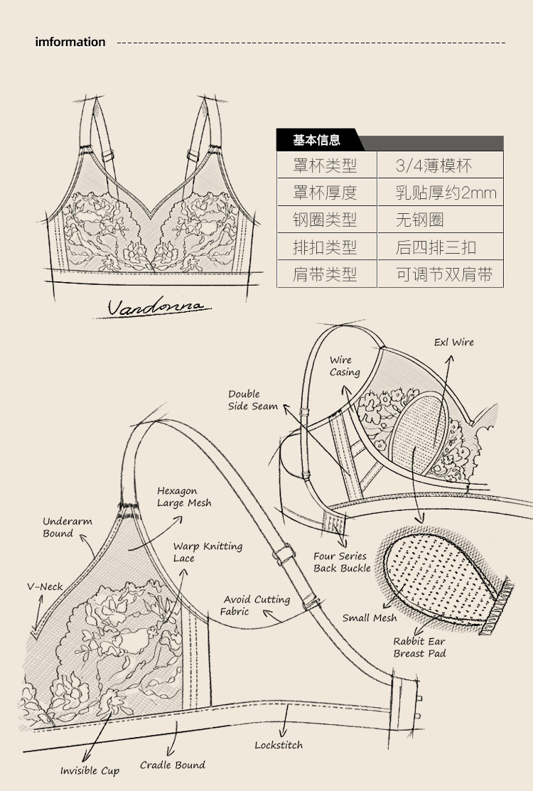 【大胸显小】大码胸罩调整型内衣女性感蕾丝薄款聚拢文胸