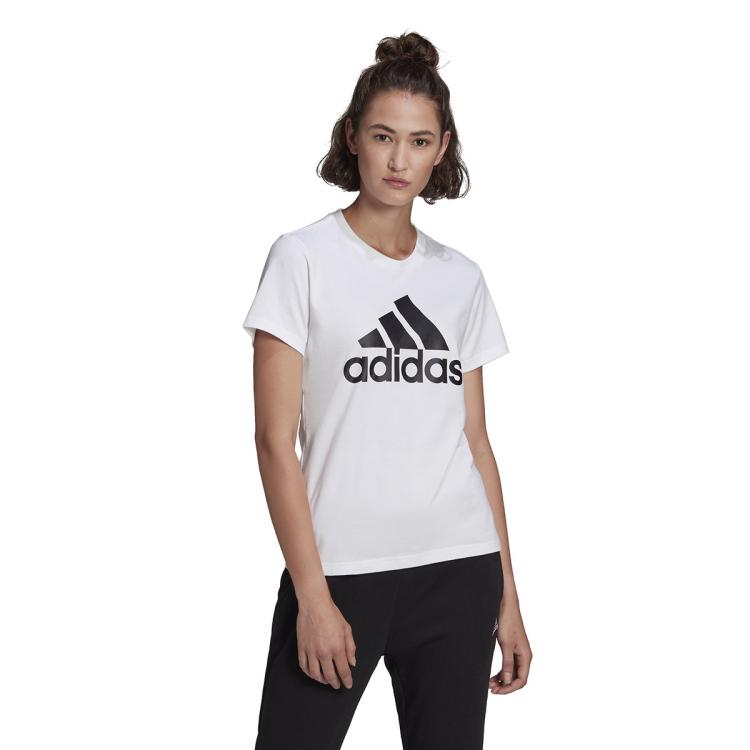 Adidas Originals W Bl T  女式舒适休闲大logo透气运动短袖t恤 In White