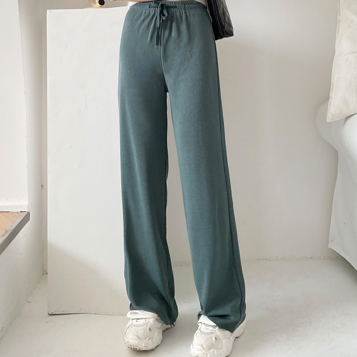 【修身显瘦】冰丝阔腿裤女夏季薄款高腰休闲裤拖地裤小个子长裤