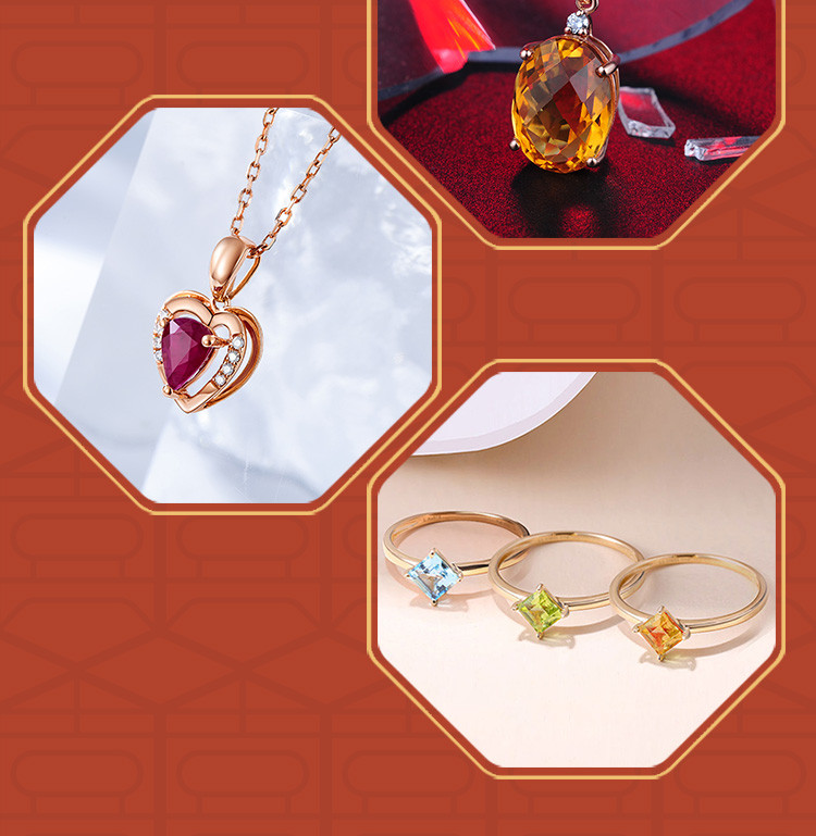 原创设计心动礼盒宝石盲盒彩色宝石正品可定制珠宝首饰礼盒七夕礼