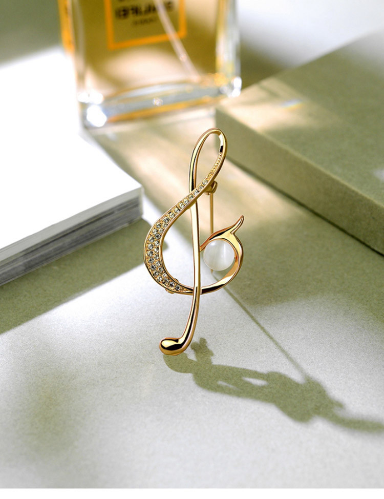 【节日礼物】静风格爱的音符胸针胸花外衣西服配饰衣饰衣领别针