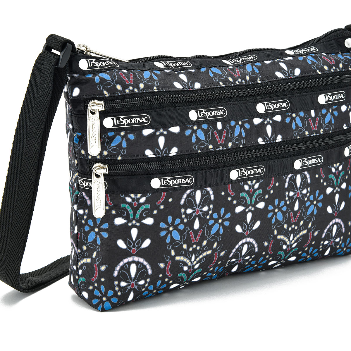 乐播诗质感斜挎包时尚复古印花单肩包精致女包