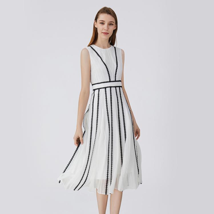 Ports 1961 宝姿女装时尚气质无袖长连衣裙 In White
