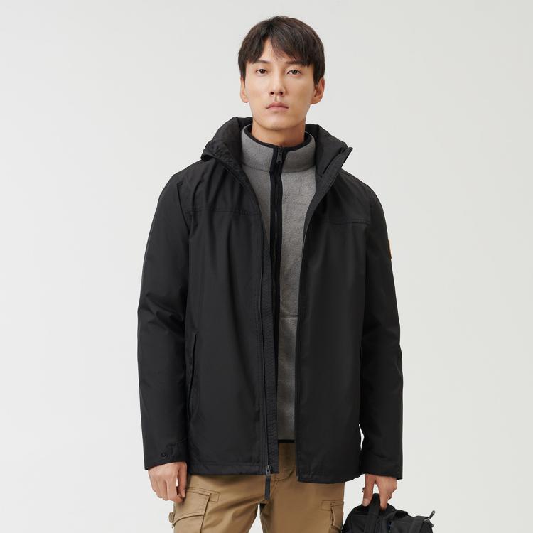 Timberland 保暖时尚经典男款季三合一夹克户外外套 In Black
