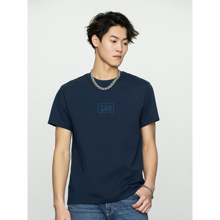 Lee 商场同款春夏标准男短袖t恤 In Blue