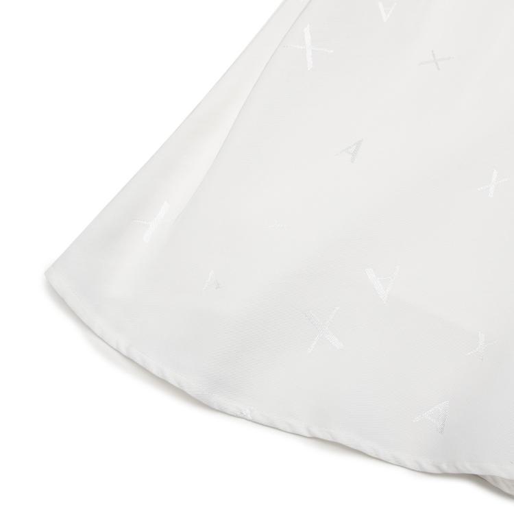 Armani Exchange 女士优雅气质舒适透气无袖简约字母印花腰带连衣裙 In White