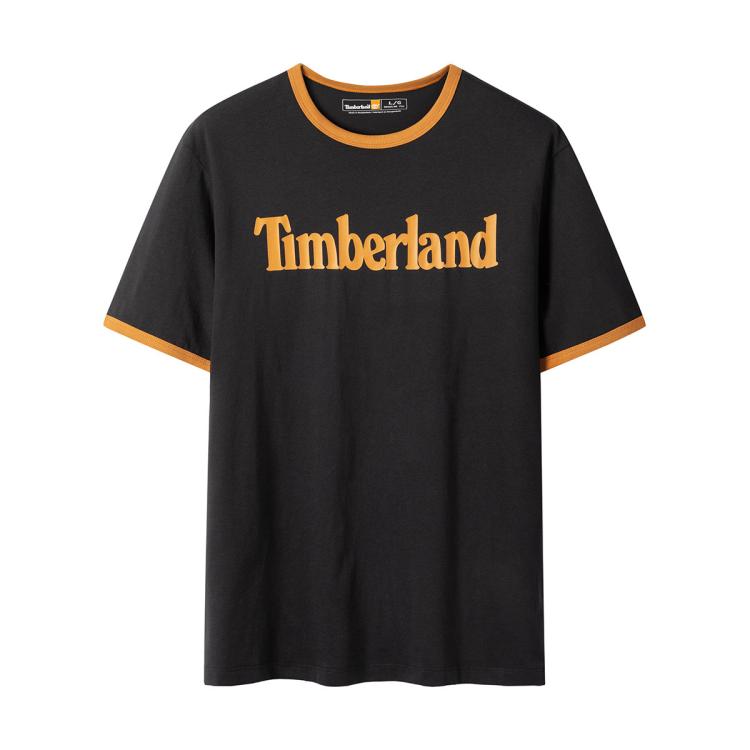 Timberland 经典简约 男装春夏新款运动短袖t恤 In Black