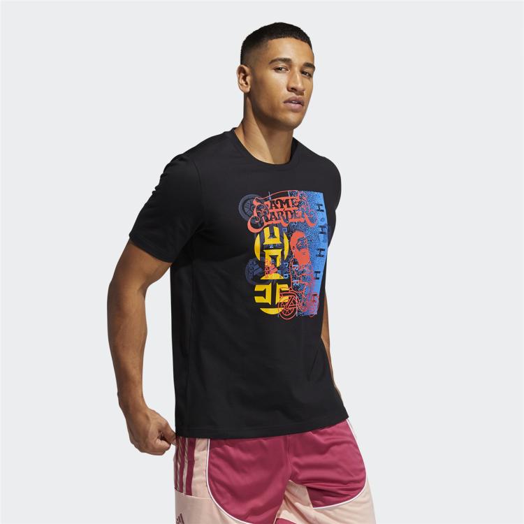 Adidas Originals 时尚潮流针织透气休闲男款篮球训练短袖运动t恤 In Multi