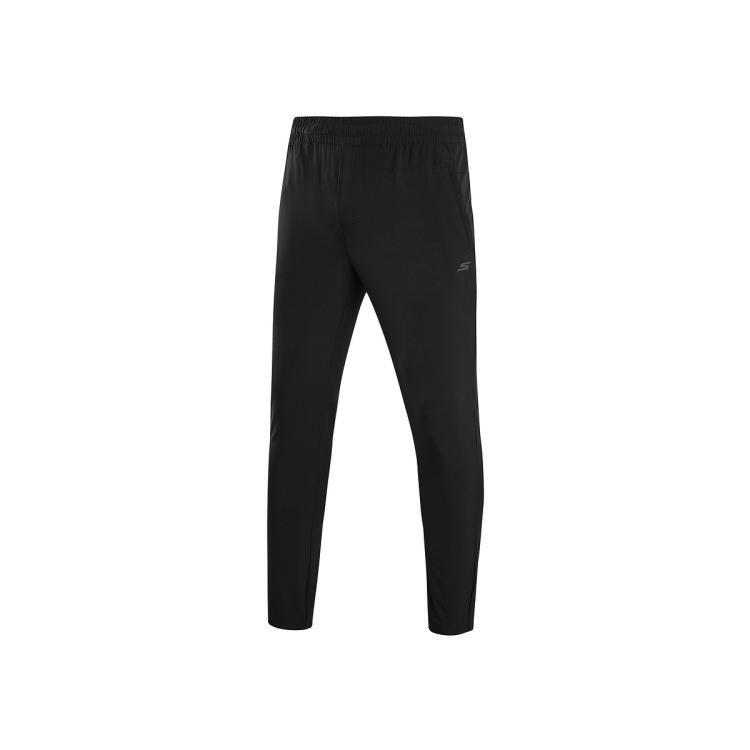 Skechers 【经久耐穿】男士长裤梭织长裤舒适运动夏季 In Black