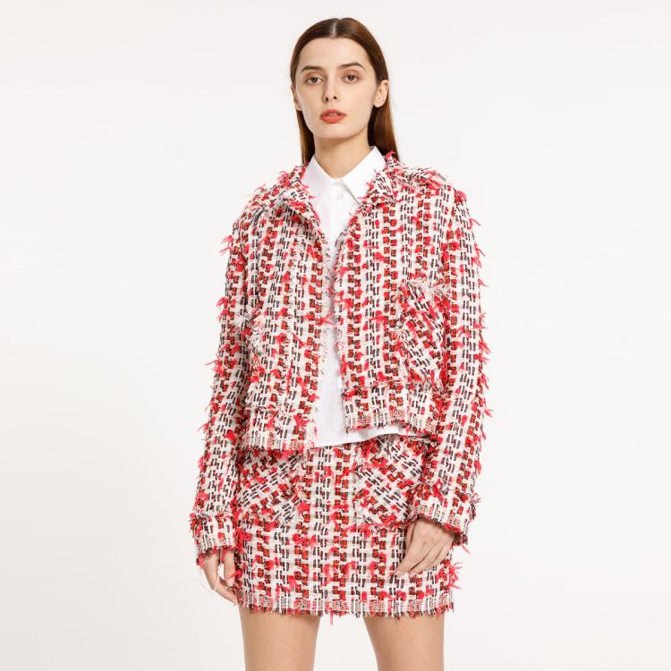 Ports 1961 1961 女装秋季时尚气质舒适休闲长袖短夹克 In Red