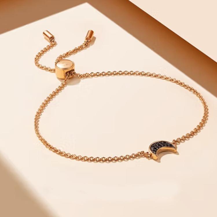 EMPORIO ARMANI EMPORIO ARMANI 阿玛尼手链女时尚气质简约百搭小众高级感银饰月亮手链送女友礼物