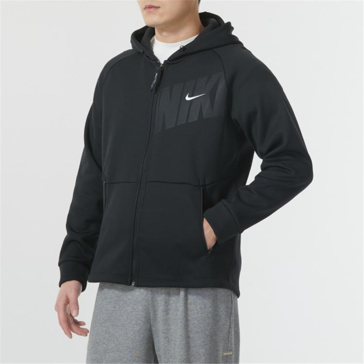 NIKE Nike 【尺码偏小】耐克外套男款加绒针织夹克秋冬款休闲简约舒适保暖