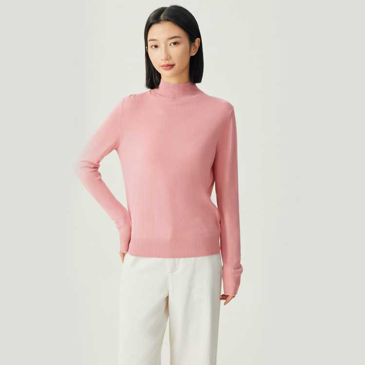 深呼吸 【年销过百万件】女装美丽诺羊毛衫中高领针织衫毛衣女式上衣