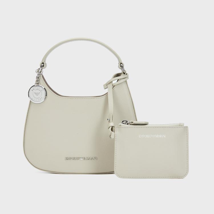 Emporio Armani 2024年春夏款 阿玛尼女式休闲时尚潮流通勤手提包 In White