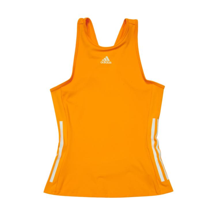 Adidas Originals 拼色简约修身时尚百搭透气女子健身跑步背心薄背心女装 In Orange