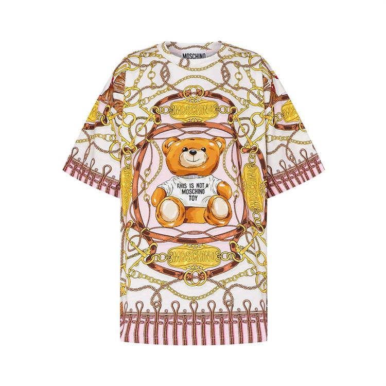 Moschino/莫斯奇诺  女士 军旅泰迪熊棉质短袖T恤