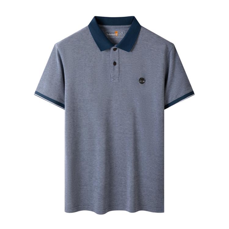 Timberland 24春夏新款男式短袖t恤polo衫 In Blue