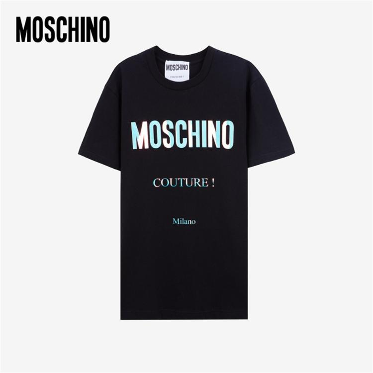 Moschino /莫斯奇诺   男士  Couture Milano T恤 In Black
