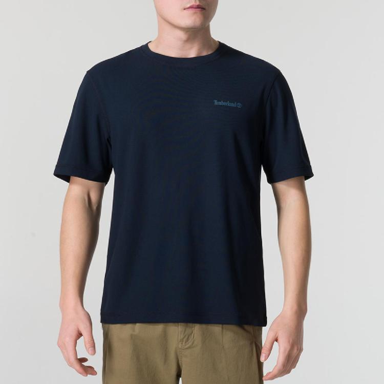 Timberland 2024款户外圆领短袖男装上衣休闲舒适透气运动t恤 In Blue