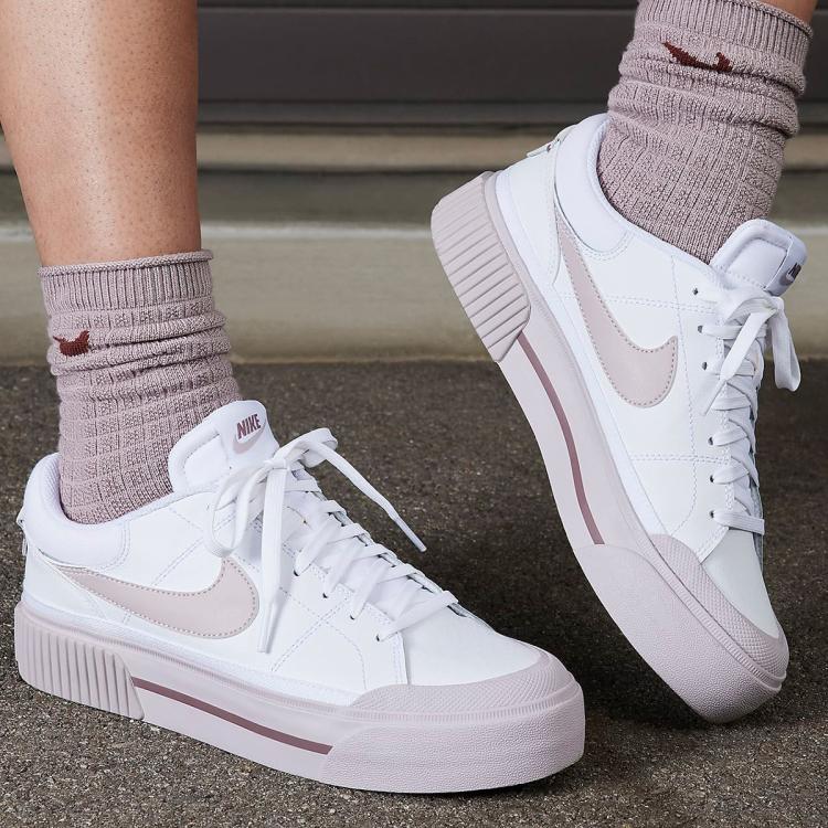 Nike Court Legacy Lift 厚底增高耐磨 女子运动鞋 In White