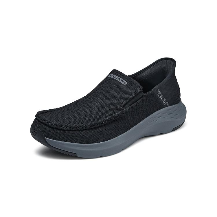 Skechers 【slip Ins闪穿鞋】男鞋一脚蹬运动休闲鞋舒适透气夏季 In Black