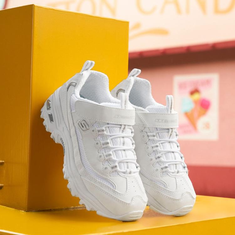 斯凯奇 【经典熊猫鞋】女中大童|春夏季校园鞋运动鞋黑白老爹鞋