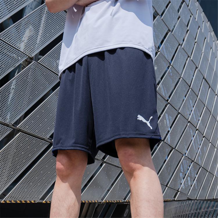 Puma 2024款足球系列梭织短裤男裤休闲舒适跑步健身训练运动裤 In Blue