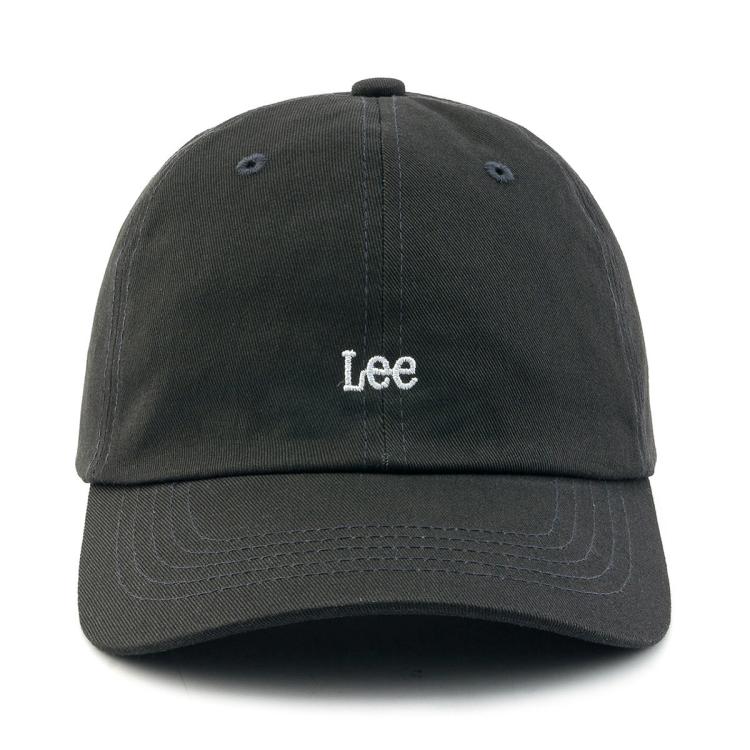 Lee 日本设计多色可调节款鸭舌帽男女同款logo遮阳 In Black