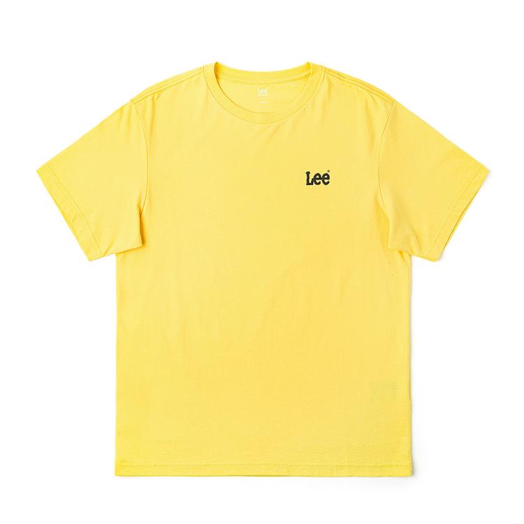 Lee 商场同款舒适版圆领印花图案黄色男短袖t恤休闲 In Yellow
