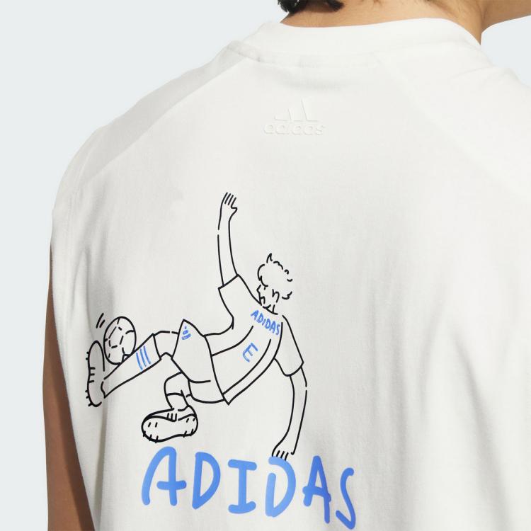 adidas M GFX TANK男士舒适耐磨运动休闲背心尺码偏大