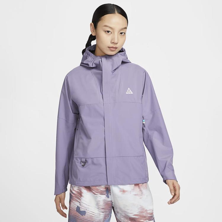 Nike (wmns) Acg Cascade Rains Storm-fit Windproof Water Repellent Lightweight Packable Jacket 'purpl
