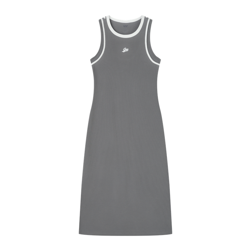 Gap女装夏季LOGO针织弹力中长款连衣裙运动背心裙496365 130元