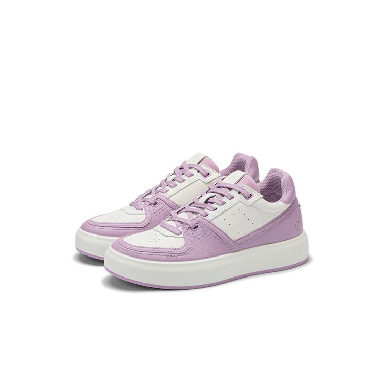 Ecco 24款女鞋厚底板鞋 真皮百搭休闲鞋运动鞋 街头ace856823 In Purple