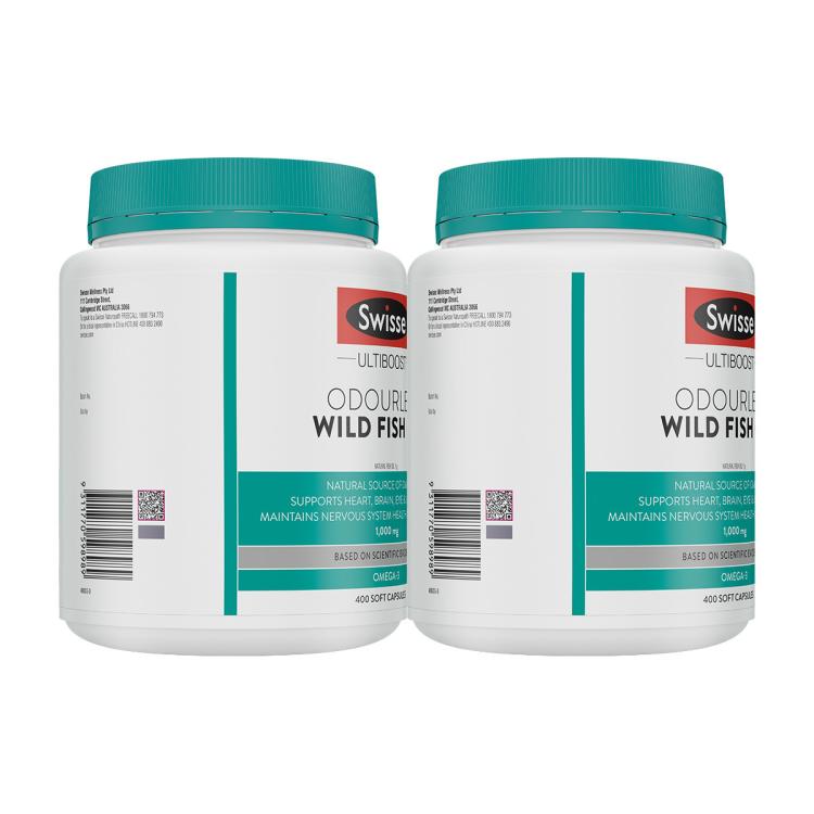 斯维诗 深海纯净无污染鱼油胶囊1000mg400粒*2益脑活力年轻态