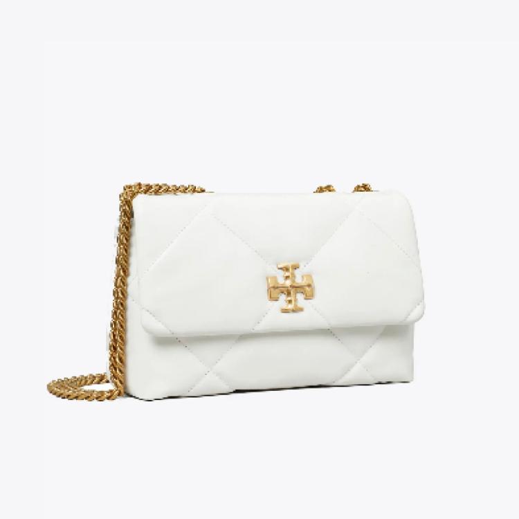 Tory Burch 汤丽柏琦   Kira皮革小号女士单肩斜挎包 In White