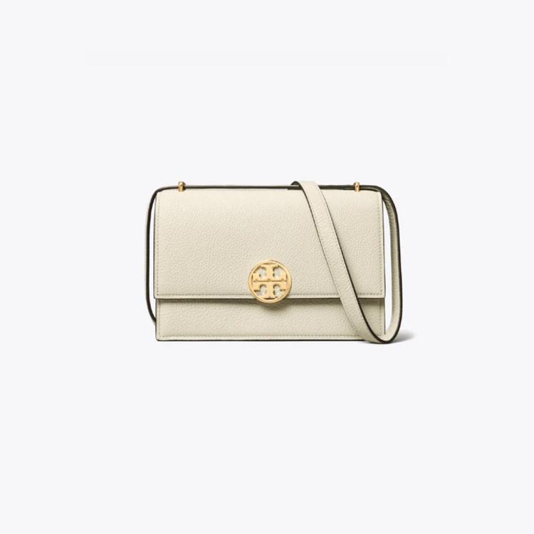 Tory Burch 汤丽柏琦  Miller皮质女士单肩斜挎包 In Neutral