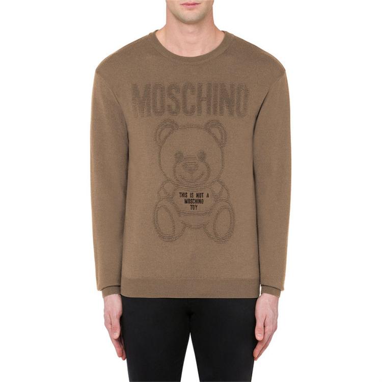 Moschino 男士泰迪熊羊毛套衫 In Brown