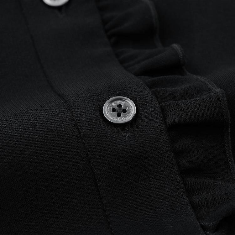 PORTS 1961 PORTS 宝姿女装优雅百搭通勤搭配木耳边时尚长袖纯色衬衫