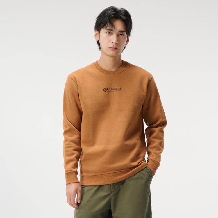 Columbia 秋冬男士保暖加薄绒运动卫衣 In Brown