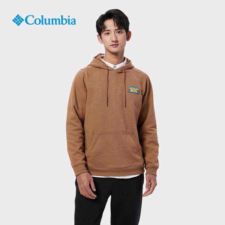 Columbia 户外男子城市户外时尚休闲加绒保暖运动连帽卫衣 In Brown