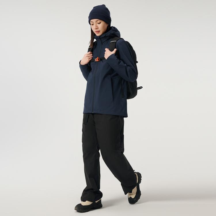 Jack Wolfskin 狼爪24冲锋衣女式户外运动休闲抓绒内胆三合一夹克外套