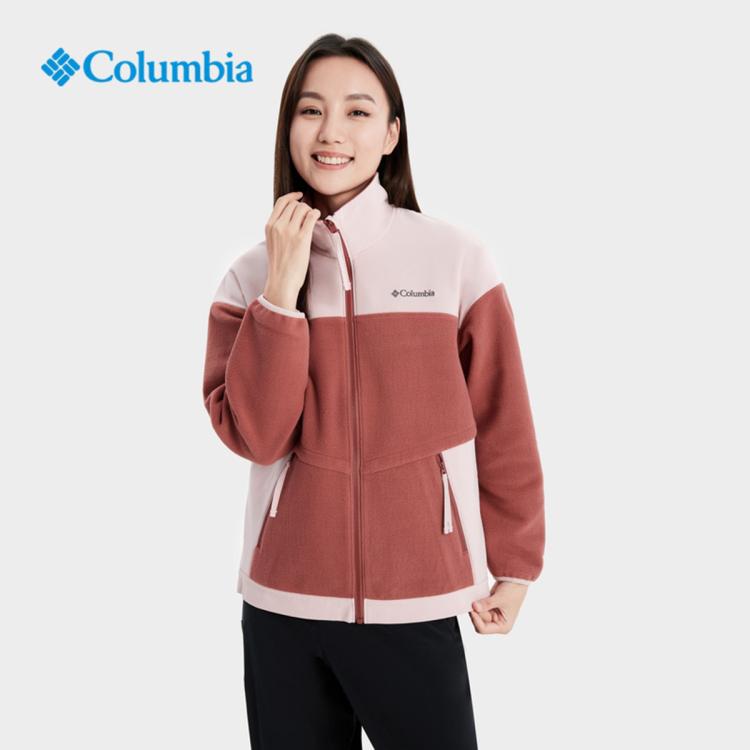 Columbia 户外女子银点旅行运动野营徒步保暖抓绒衣 In Brown